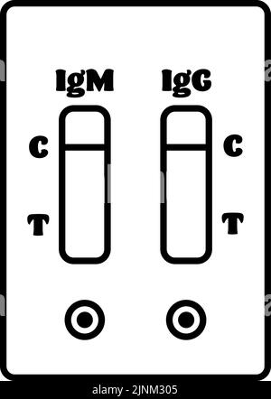 Illustration montrant un test d'anticorps négatif Illustration de Vecteur