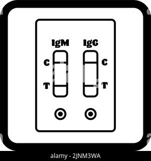 Illustration montrant un résultat positif par test d'anticorps Illustration de Vecteur