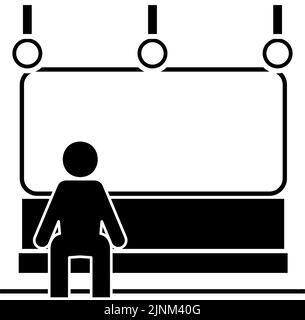 Icône qui recommande d'éviter les embouteillages en train Illustration de Vecteur