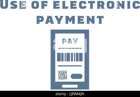 Illustration d'une icône recommandant le paiement électronique sans contact Illustration de Vecteur