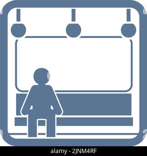 Icône qui recommande d'éviter les embouteillages en train Illustration de Vecteur