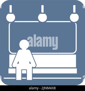 Icône qui recommande d'éviter les embouteillages en train Illustration de Vecteur