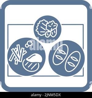 Icône pour recommander des repas individuels Illustration de Vecteur