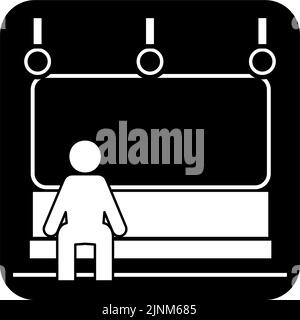 Icône qui recommande d'éviter les embouteillages en train Illustration de Vecteur