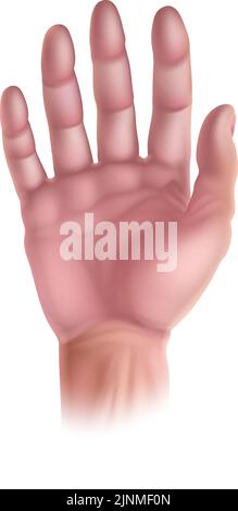 La main cinq détecte l'icône de la partie du corps humain Illustration de Vecteur