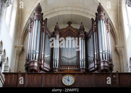 L'orgue de Tribune. Église Saint-Clodoald. Saint-Cloud. Ile-de-France. France. Europe. Banque D'Images