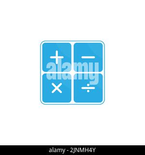 Boutons avec signes d'opérations arithmétiques. Le concept de comptabilité. Modèle pour un logo, un autocollant, un logo ou une marque. Illustration pour les sites Web, application Illustration de Vecteur