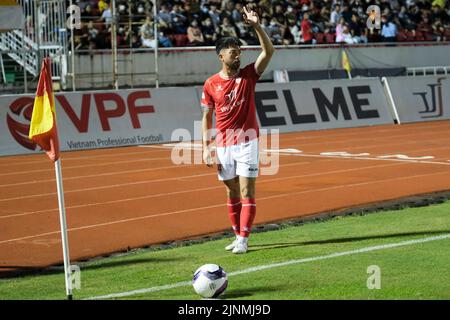 Hochiminh, Vietnam. 12th août 2022. Ex-USMNT joueur Lee Nguyen en action pour Hochiminh City vs Binh Dinh FC. DAT Do/Alay Live News Banque D'Images