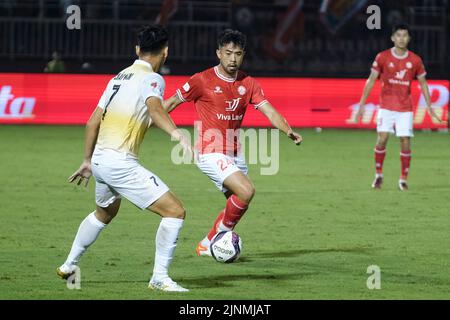 Hochiminh, Vietnam. 12th août 2022. Ex-USMNT joueur Lee Nguyen en action pour Hochiminh City vs Binh Dinh FC. DAT Do/Alay Live News Banque D'Images
