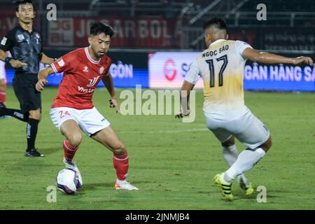 Hochiminh, Vietnam. 12th août 2022. Ex-USMNT joueur Lee Nguyen en action pour Hochiminh City vs Binh Dinh FC. DAT Do/Alay Live News Banque D'Images