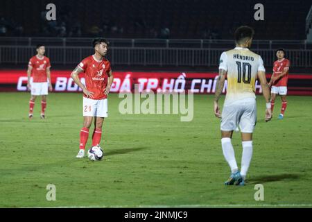 Hochiminh, Vietnam. 12th août 2022. Ex-USMNT joueur Lee Nguyen en action pour Hochiminh City vs Binh Dinh FC. DAT Do/Alay Live News Banque D'Images