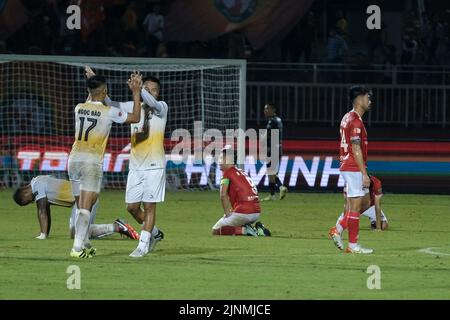 Hochiminh, Vietnam. 12th août 2022. Ex-USMNT joueur Lee Nguyen en action pour Hochiminh City vs Binh Dinh FC. DAT Do/Alay Live News Banque D'Images