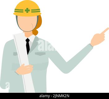 Poste de directeur de chantier, femme senior Illustration de Vecteur