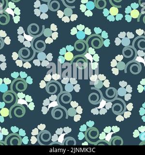Motif fleuri moderne sans couture. Élégante texture ornementale répétition de fond de formes abstraites pour l'impression de textiles et de surfaces Illustration de Vecteur