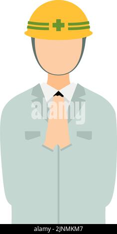 Kit de pose pour directeur de chantier, homme Illustration de Vecteur