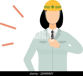 Kit de pose pour directeur de chantier, femme Illustration de Vecteur