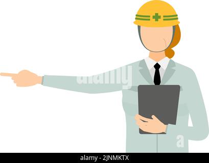 Poste de directeur de chantier, femme senior Illustration de Vecteur