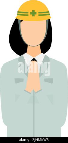 Kit de pose pour directeur de chantier, femme Illustration de Vecteur