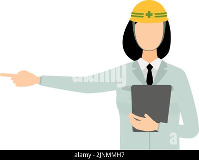 Kit de pose pour directeur de chantier, femme Illustration de Vecteur