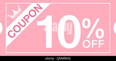Un bon de réduction simple de 10 % pour faire du shopping Illustration de Vecteur