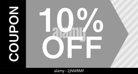 Un bon de réduction simple de 10 % pour faire du shopping Illustration de Vecteur