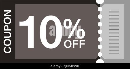 Un bon de réduction simple de 10 % pour faire du shopping Illustration de Vecteur