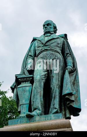 Gros plan de la statue du mémorial Daniel Webster sculptée en 1898 par Gaetano Trentanove. Banque D'Images