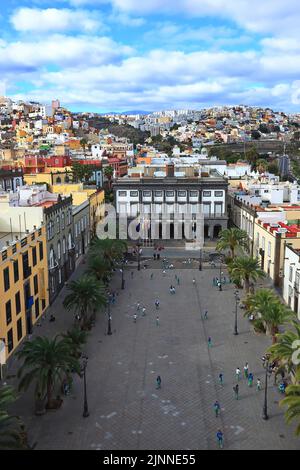 Plaza Santa Ana et Mirador Casas de colores à Las Palmas de Gran Canaria. Las Palmas, Grande Canarie, Îles Canaries, Espagne Banque D'Images