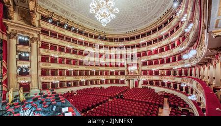 Auditorium, salle de la Scala, Teatro alla Scala, Milan, Lombardie, Italie du Nord, Italie Banque D'Images