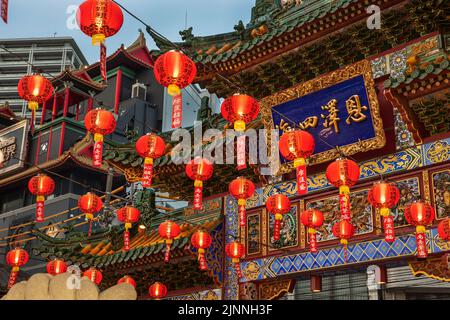 Temple chinois ma Zhu Miao à Yokohama, Japon Banque D'Images