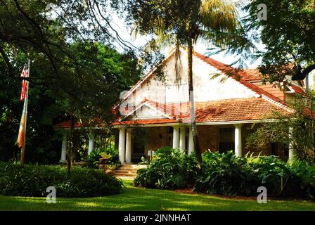 Le Merrick House, à Coral Gables Florida, près de Miami, est situé sur un terrain tropique et est un musée pour le développeur de la ville Banque D'Images