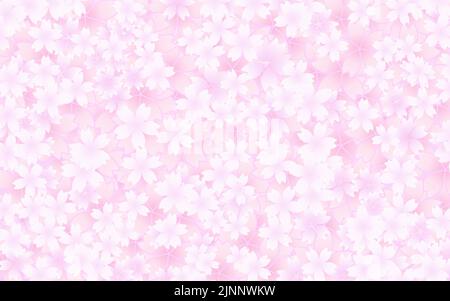 Fonds de printemps, pétales de fleur de cerisier Illustration de Vecteur