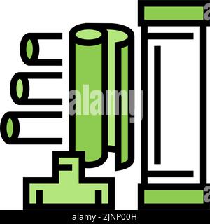 illustration vectorielle de l'icône représentant une couleur de déchet en plastique de tuyau Illustration de Vecteur