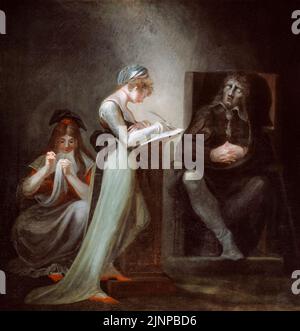 Henry Fuseli (Johann Heinrich Füssli, 1741-1825), Milton dictant à sa fille, peinture à l'huile sur toile, 1794 Banque D'Images