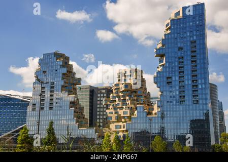Amsterdam, pays-Bas. Août 2022. Bâtiment résidentiel la vallée, architecture moderne au sud de l'axe à Amsterdam. Photo de haute qualité Banque D'Images