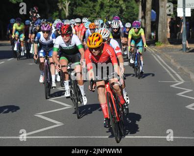 Les Jeux du Commonwealth 2022 course cycliste féminine sur route à Warwick Elinor Barker of Wales photo de Richard Williams Banque D'Images