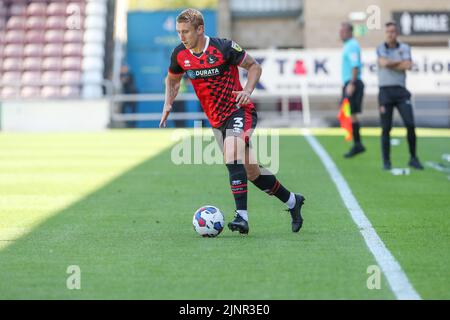 David Ferguson de Hartlepool United lors de la première moitié du match Sky Bet League 2 entre Northampton Town et Hartlepool United au PTS Academy Stadium, Northampton, le samedi 13th août 2022. (Credit: John Cripps | MI News) Credit: MI News & Sport /Alay Live News Banque D'Images