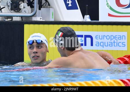 Lors de la finale des championnats européens de natation LEN le 12th août 2022 au Foro Italico à Rome, Italie. Banque D'Images