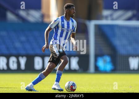 Sheffield, Royaume-Uni. 13th août 2022. Tireeq Bakinson #19 de Sheffield mercredi avec le ballon à Sheffield, Royaume-Uni le 8/13/2022. (Photo de Gareth Evans/News Images/Sipa USA) Credit: SIPA USA/Alay Live News Banque D'Images