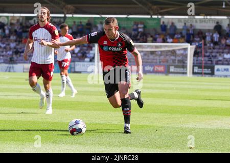 David Ferguson de Hartlepool United lors de la première moitié du match Sky Bet League 2 entre Northampton Town et Hartlepool United au PTS Academy Stadium, Northampton, le samedi 13th août 2022. (Credit: John Cripps | MI News) Credit: MI News & Sport /Alay Live News Banque D'Images