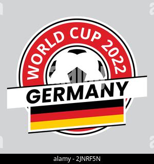 Illustration du badge de l'équipe allemande pour la coupe du monde du Qatar 2022 Illustration de Vecteur