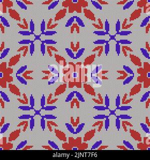 Motif vintage sans coutures contrastées à point de croix. Motif ukrainien artisanat couture broderie arrière-plan vintage Illustration de Vecteur