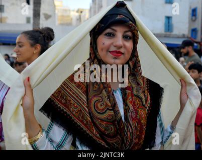 Tunisie. 13th août 2022. La Journée nationale de la femme est célébrée chaque année en Tunisie à l'avenue Habib Bourguiba sur 13 août 2022 à Tunis (Tunisie). (Yassine Mahjoub/Sipa USA). Credit: SIPA USA/Alay Live News Banque D'Images