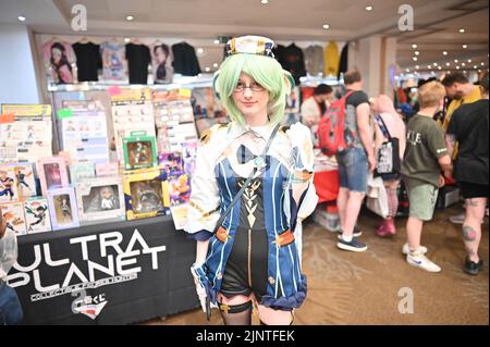 Des centaines de stands et de spectacles live, des participants vêtus d'Anime ont assisté au Anime & Gaming con 2022, Novotel London West, Londres, Royaume-Uni. - 13 août 2022. Banque D'Images