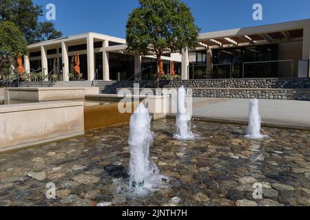 Fontaine sur le campus de Claremont McKenna College Banque D'Images