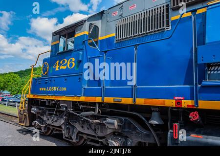 Diesel Locomotive, Jim Thorpe Pennsylvania, États-Unis Banque D'Images