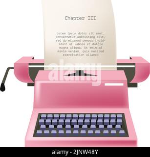 Machine de dactylographie, d'impression et de publication vintage Illustration de Vecteur