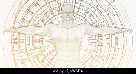 Technologie futuriste portail avec les technologies de rupture numérique Banque D'Images