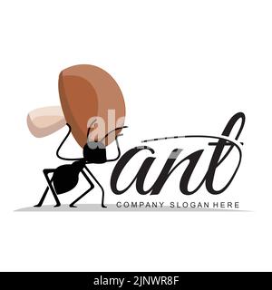 Logo ANT Design, illustration vectorielle Team and Compact Working Animals Illustration de Vecteur