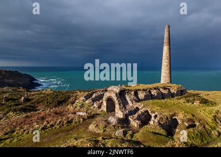 Botallack ruines ; ; ; Cornwall côte Banque D'Images